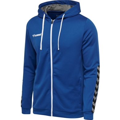 hummel Sport-Kapuzenjacke hmlAUTHENTIC Poly Zip Hoodie (gestrickter Polyester) mit Kapuze royalblau Herren