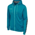 hummel Sport-Kapuzenjacke hmlAUTHENTIC Poly Zip Hoodie (gestrickter Polyester) mit Kapuze tealblau Herren