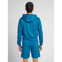 hummel Sport-Kapuzenjacke hmlAUTHENTIC Poly Zip Hoodie (gestrickter Polyester) mit Kapuze tealblau Herren