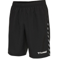 hummel Sporthose hmlAUTHENTIC Training Short (Polyestergewebe, mit Seitentaschen) Kurz schwarz/weiss Herren