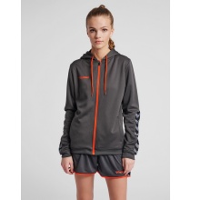 hummel Sport-Kapuzenjacke hmlAUTHENTIC Poly Zip Hoodie (gestrickter Polyester) asphaltgrau Damen