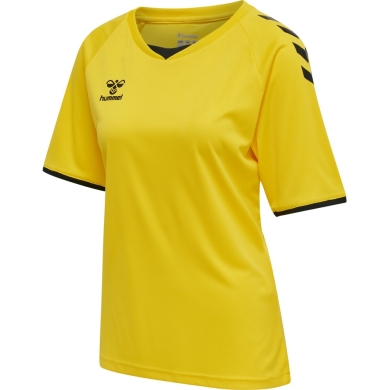 hummel Sport-Shirt hmlCORE Volley Tee (Polyester, Jerseystoff) Kurzarm gelb Damen