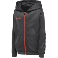 hummel Sport-Kapuzenjacke hmlAUTHENTIC Poly Zip Hoodie (gestrickter Polyester) asphaltgrau Kinder