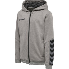 hummel Sport-Kapuzenjacke hmlAUTHENTIC Poly Zip Hoodie (gestrickter Polyester) grau Kinder