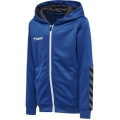 hummel Sport-Kapuzenjacke hmlAUTHENTIC Poly Zip Hoodie (gestrickter Polyester) dunkelblau Kinder