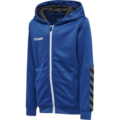 hummel Sport-Kapuzenjacke hmlAUTHENTIC Poly Zip Hoodie (gestrickter Polyester) dunkelblau Kinder