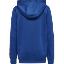 hummel Sport-Kapuzenjacke hmlAUTHENTIC Poly Zip Hoodie (gestrickter Polyester) dunkelblau Kinder