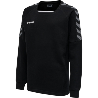 hummel Sport-Langarmshirt hmlAUTHENTIC Training Sweat (Sweatstoff, Rippbündchen) schwarz Kinder