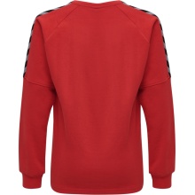 hummel Sport-Langarmshirt hmlAUTHENTIC Training Sweat (Sweatstoff, Rippbündchen) rot Kinder