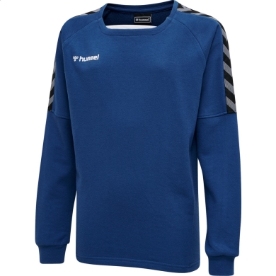 hummel Sport-Langarmshirt hmlAUTHENTIC Training Sweat (Sweatstoff, Rippbündchen) dunkelblau Kinder