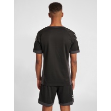 hummel Sport-Tshirt hmlLEAD Poly Jersey (Mesh-Material) Kurzarm schwarz Herren