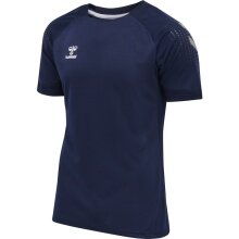 hummel Sport-Tshirt hmlLEAD Poly Jersey (Mesh-Material) Kurzarm marineblau Herren