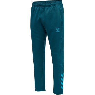 hummel Sporthose hmlCORE XK Poly Pants (Polyester-Sweatstoff, mit Reißverschlusstaschen) Lang coralblau Herren