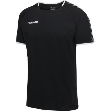 hummel Sport-Tshirt hmlAUTHENTIC Training Tee (Baumwoll-Polyestergemisch) Kurzarm schwarz/weiss Kinder