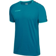 hummel Sport-Tshirt hmlAUTHENTIC Training Tee (Baumwoll-Polyestergemisch) Kurzarm tealblau Kinder