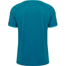 hummel Sport-Tshirt hmlAUTHENTIC Training Tee (Baumwoll-Polyestergemisch) Kurzarm tealblau Kinder