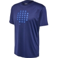 hummel Sport-Tshirt hmlCOURT (Interlock-Jerseystoff) kurzarm marineblau Herren