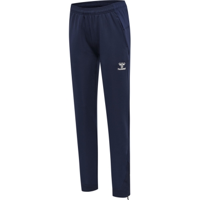 hummel Sporthose hmlLEAD Poly Pants (Seitentaschen, dehnbarer Sweatstoff) Lang marineblau Damen