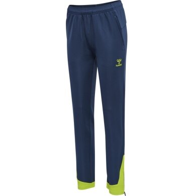 hummel Sporthose hmlLEAD Poly Pants (Seitentaschen, dehnbarer Sweatstoff) Lang denimblau Damen