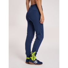 hummel Sporthose hmlLEAD Poly Pants (Seitentaschen, dehnbarer Sweatstoff) Lang denimblau Damen