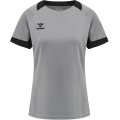 hummel Sport-Shirt (Trikot) hmlLEAD Poly Jersey (Mesh-Material) grau Damen