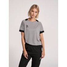 hummel Sport-Shirt (Trikot) hmlLEAD Poly Jersey (Mesh-Material) grau Damen