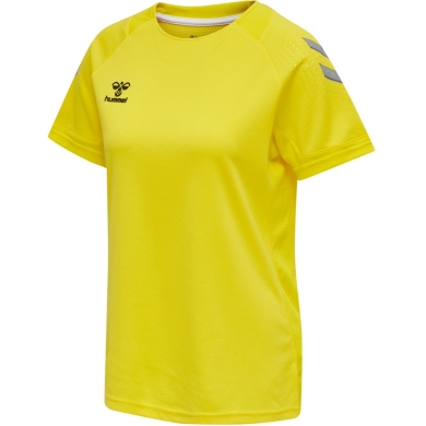 hummel Sport-Shirt (Trikot) hmlLEAD Poly Jersey (Mesh-Material) Kurzarm gelb Damen