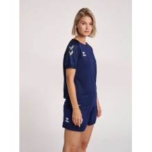 hummel Sport-Shirt (Trikot) hmlLEAD Poly Jersey (Mesh-Material) Kurzarm marineblau Damen