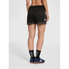 hummel Sporthose hmlLEAD Poly Shorts (Mesh-Stoff, ohne Seitentaschen) Kurz schwarz/grau Damen