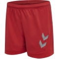 hummel Sporthose hmlLEAD Poly Shorts (Mesh-Stoff, ohne Seitentaschen) Kurz rot Damen