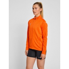 hummel Sport-Trainingsjacke hmlCORE XK Poly Zip Sweat (Polyester-Sweatstoff, Front-Reißverschluss) orange Damen