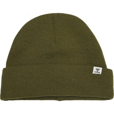 hummel Mütze (Beanie) hmlMOVE (Strickstoff, Rippstruktur) olivegrün - 1 Stück