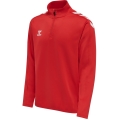 hummel Sport-Langarmshirt hmlCORE XK Half-Zip Poly Sweat (Polyester-Sweatstoff) rot Herren