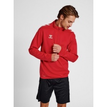 hummel Sport-Langarmshirt hmlCORE XK Half-Zip Poly Sweat (Polyester-Sweatstoff) rot Herren