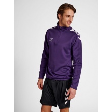 hummel Sport-Langarmshirt hmlCORE XK Half-Zip Poly Sweat (Polyester-Sweatstoff) violett/weiss Herren