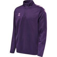 hummel Sport-Langarmshirt hmlCORE XK Half-Zip Poly Sweat (Polyester-Sweatstoff) violett Herren