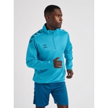 hummel Sport-Langarmshirt hmlCORE XK Half-Zip Poly Sweat (Polyester-Sweatstoff) hellblau Herren