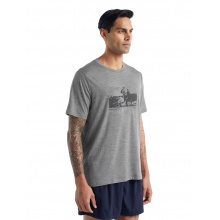 Icebreaker Wander-/Freizeit Tshirt Tech Lite II SS Natural Run Club (100% Merino, Stoffstärke 150 Ultralight) grau Herre