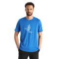 Icebreaker Wander-Tshirt Tech Lite II SS Skiing Yeti (100% Merino, Stoffstärke 150 Ultralight) lazurite blau Herren