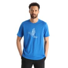 Icebreaker Wander-Tshirt Tech Lite II SS Skiing Yeti (100% Merino, Stoffstärke 150 Ultralight) lazurite blau Herren