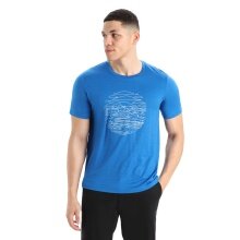 Icebreaker Wander-Tshirt Tech Lite II SS Pump Track (100% Merino, Stoffstärke 150 Ultralight) blau Herren