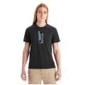 Icebreaker Wander-Tshirt Central Classic II SS Otter Paddle (50% Merino, Stoffstärke 150 Ultralight) schwarz Herren