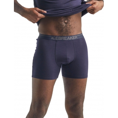 Icebreaker Boxershort Anatomica (Merinowolle) Unterwäsche dunkelblau Herren