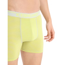 Icebreaker Boxershort Anatomica Print (Merinowolle) Unterwäsche gelb/grau Herren