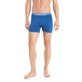 Icebreaker Boxershort Anatomica Print (Merinowolle) Unterwäsche lazuriteblau/navyblau Herren