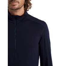 Icebreaker Unterwäsche Langarmshirt Half-Zip 200 Oasis LS - Merinowolle, enganliegend - navyblau Herren