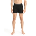 Icebreaker Boxershort Anatomica Long (Merinowolle, längerer Schnitt) Unterwäsche schwarz Herren