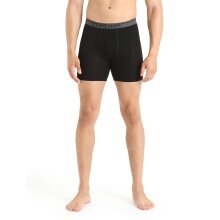 Icebreaker Boxershort Anatomica Long (Merinowolle, längerer Schnitt) Unterwäsche schwarz Herren