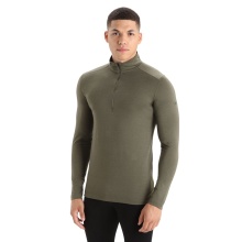 Icebreaker Unterwäsche Langarmshirt Half-Zip 200 Oasis LS - Merinowolle, enganliegend - lodengrün Herren