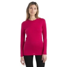 Icebreaker Unterwäsche Langarmshirt 200 Oasis LS Crewe - Merinowolle, enganliegend - pink Damen